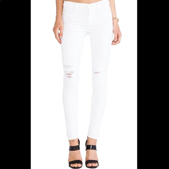 New J Brand white distressed denim white rocks 620c028 - Picture 5 of 9